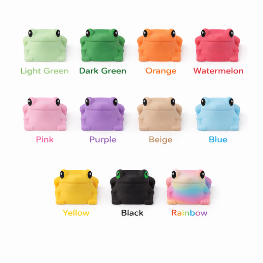 Frog Fidget Toy: Clicky Sensory Toy on Log Base