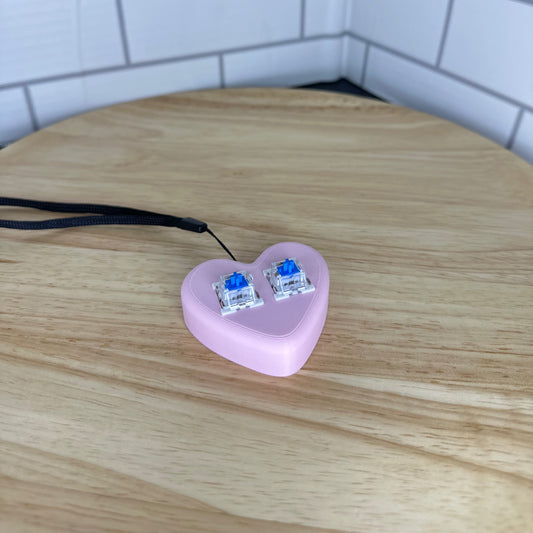 Heart Keycap Fidget Base: Couple's Desk Deco