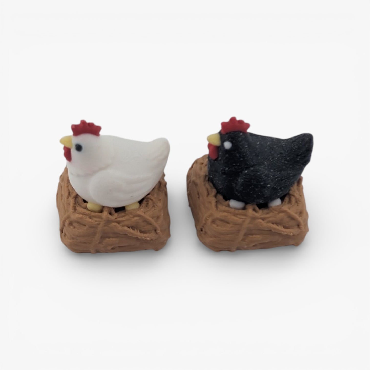 Artisan Chicken in a Nest Keycap | Mechanical Keyboard Accessory | Cozy Gamer Desk Decor