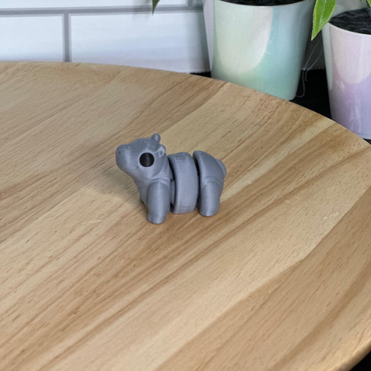 Hippopotamus, Hippo, Flexi Hippo, Mini Animal, Mini, Flexible, Animal, Zoo Animal, Zoo, Safari, Fidget, Toy