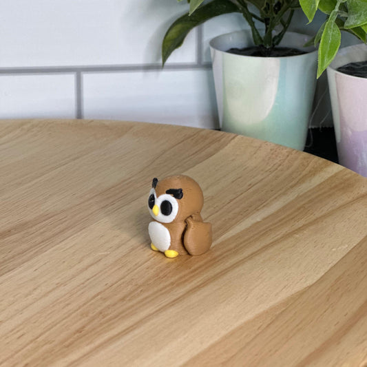 Owl, Flexi Owl, Mini Owl, Mini Animal, Flexible, Mini, Animal, Fidget, Toy, Zoo Animal, Forrest Animal, Zoo, Forrest