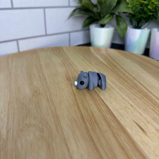 Rhino, Mini Rhino, Flexi Rhino, Mini Animal, Zoo Animal, Safari, Mini, Flexible, Animal, Zoo, Toy