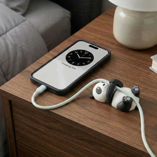 Animal Cable Holder for Desk — Stick-On Phone Charger Organizer