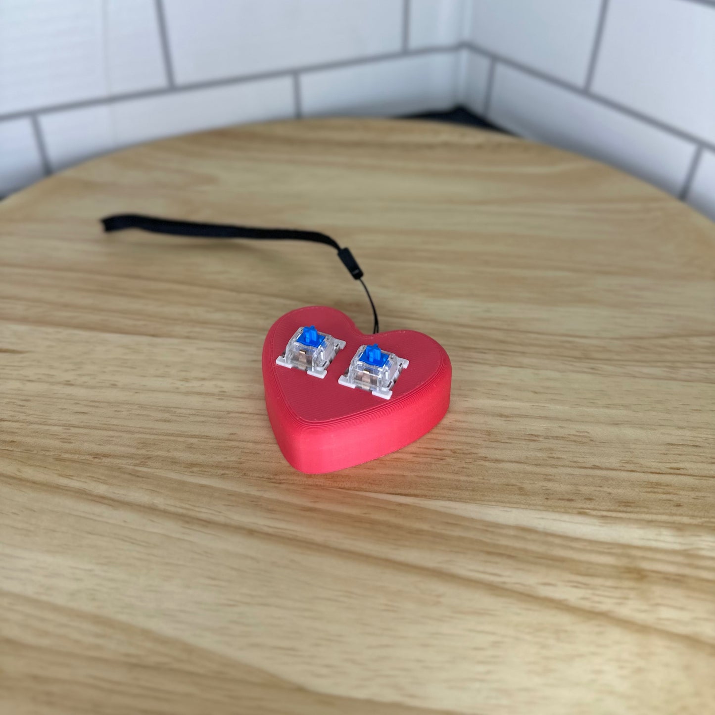 Heart Keycap Fidget Base: Couple's Desk Deco
