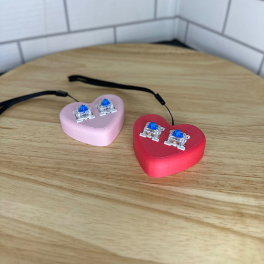 Heart Keycap Fidget Base: Couple's Desk Deco