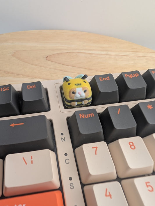 Bee-Cat Keycap, Artisan Cherry MX Keycap