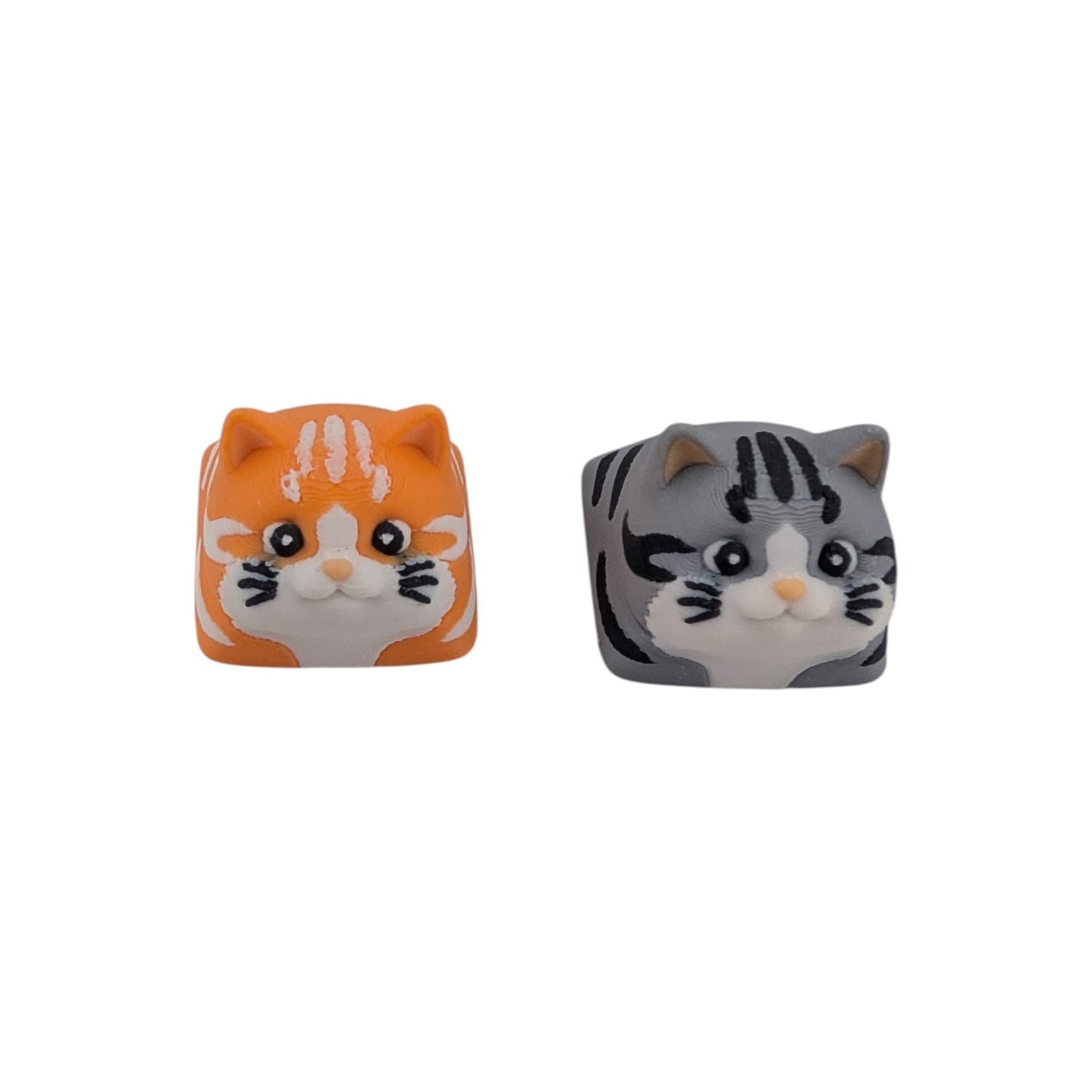 3D Printed Cat Keycap, Orange Gray Tabby, Cherry MX Keyboard Accessory