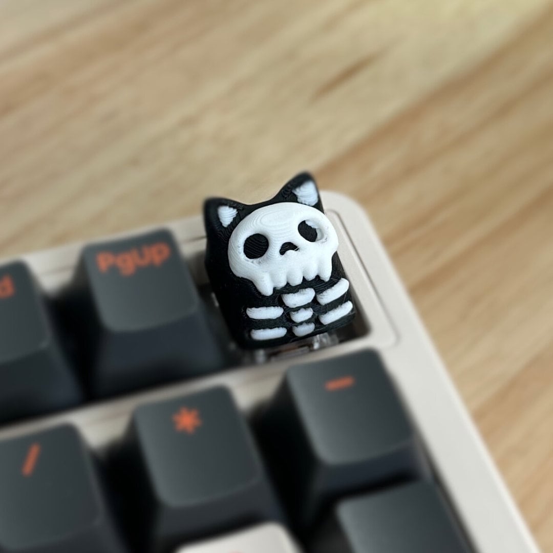 Keycap, Skull Cat, Cherry MX Keycap