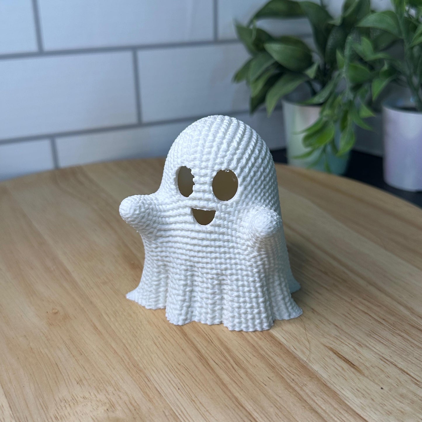 Ghost, Knitted Ghost, Light up, Halloween Decoration, 3D Print