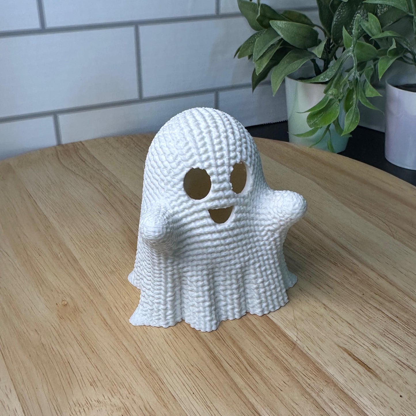 Ghost, Knitted Ghost, Light up, Halloween Decoration, 3D Print