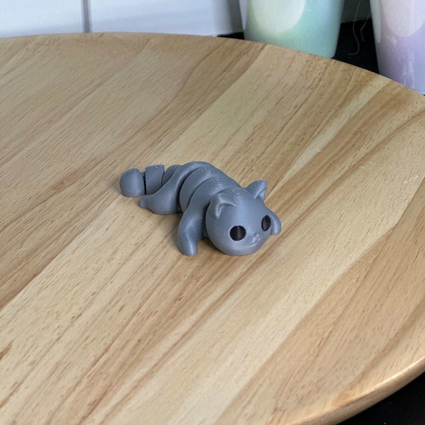 Cat, Flexible Cat, Flexible, Fidget, 3D Printed, 3D, Mini, Mini Animal