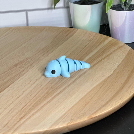 Dolphin, Flexi Dolphin, Flexible, 3D Dolphin, 3D, Printed, Fidget, Toy