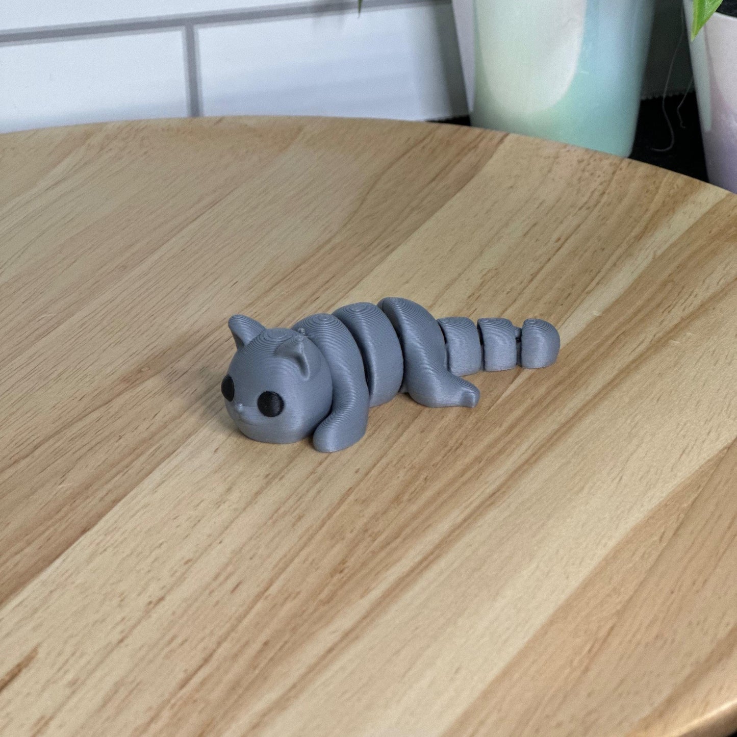 Cat, Flexible Cat, Flexible, Fidget, 3D Printed, 3D, Mini, Mini Animal